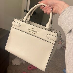 White Kate Spade top handle purse